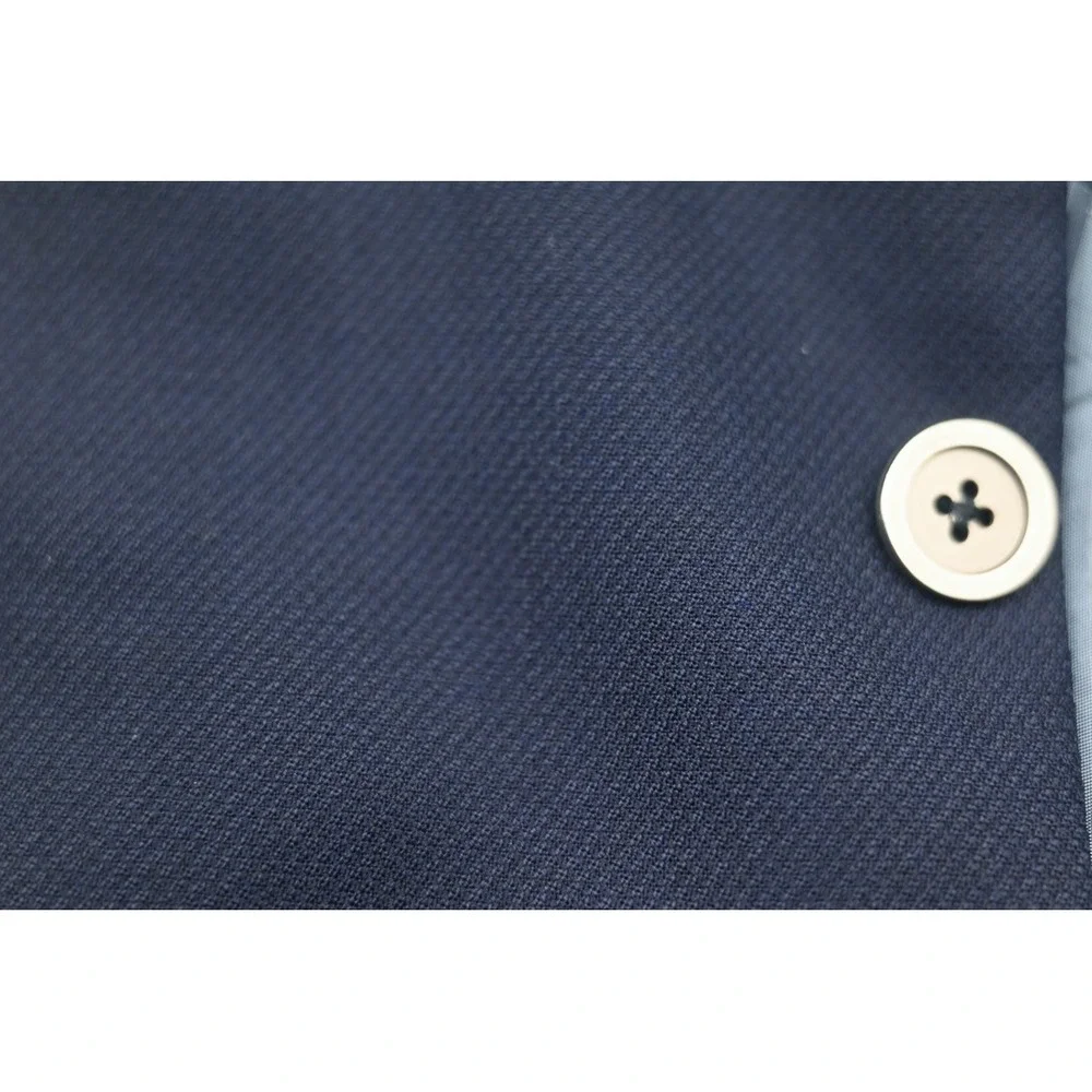 Hart Schaffner Marx Gold Trumpeter Mens Blazer Navy Blue 44L Sport Coat USA Made